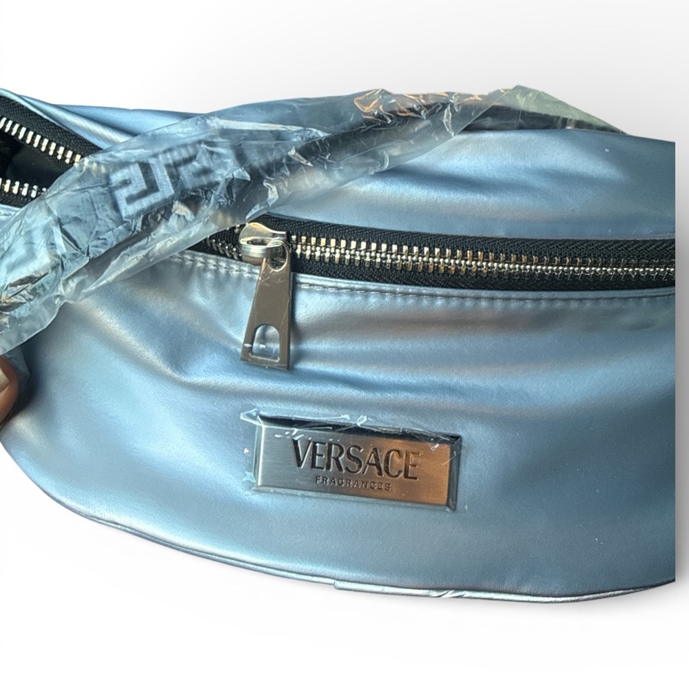 Versace Midnight Blue Satin Pouch